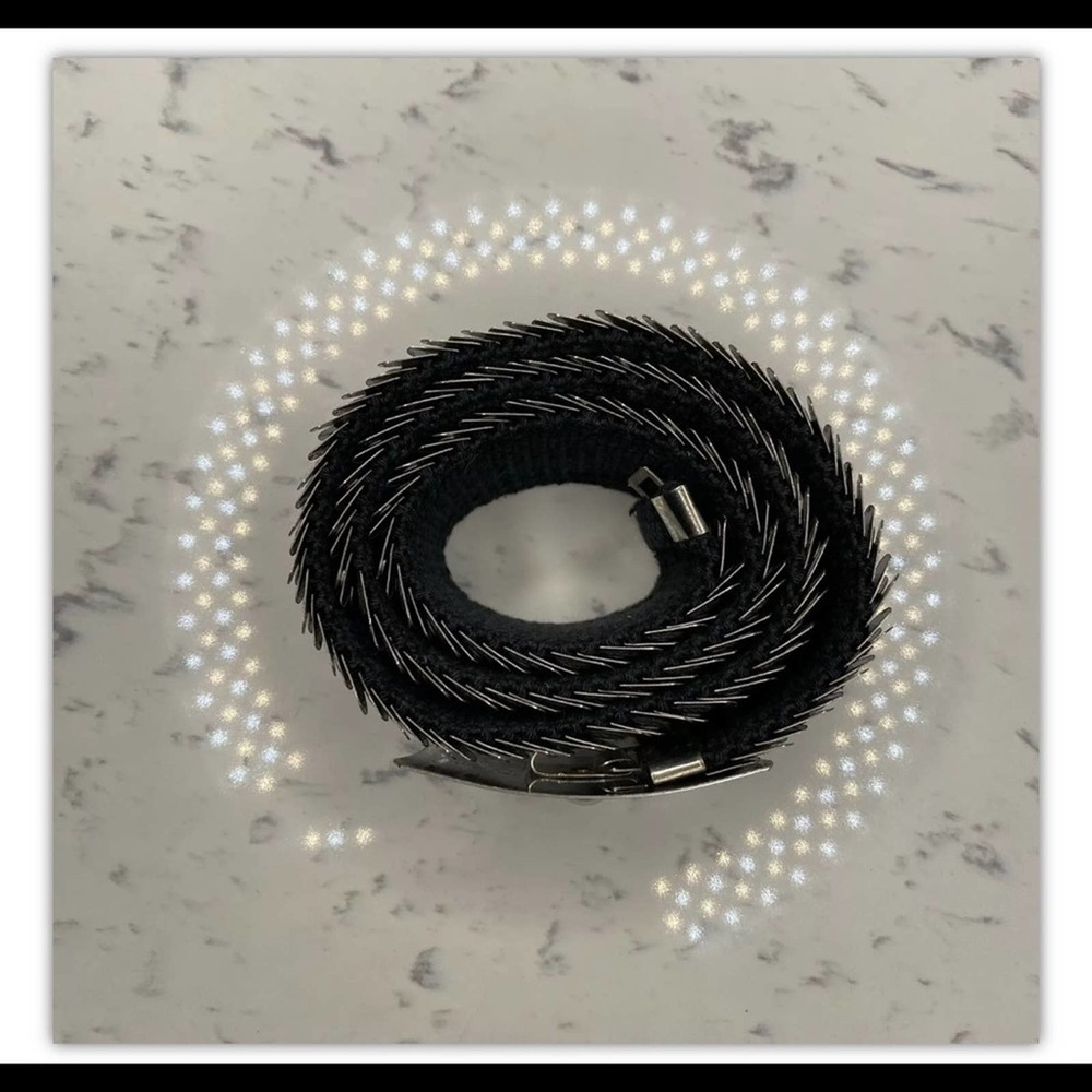 Silver Snake Detailed Hook Stretchy Vintage Belt - Picture 6 of 6